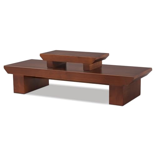 lotoo Meditation Altar Table, Wooden Puja Table, Relaxation Prayer Buddhist Shrine Alter for Home, Office, Studio, Yoga