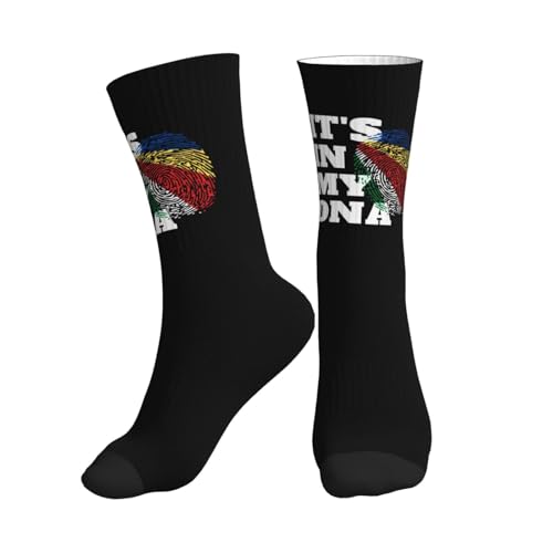 Sports Chaussettes Seychelle C'Est Dans Mon Adn Seychelle Drapeau Loisirs Chaussettes De Travail Absorbant La Sueur Chaussette Femme Pour Adulte Quotidien Hiver