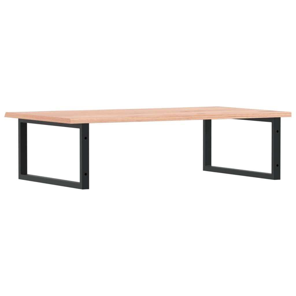 Piano per lavabo in legno di rovere massiccio con supporto in acciaio, 100 x 60 cm, portata fino a 100 kg, salvaspazio per bagno, mobile da bagno, mensola