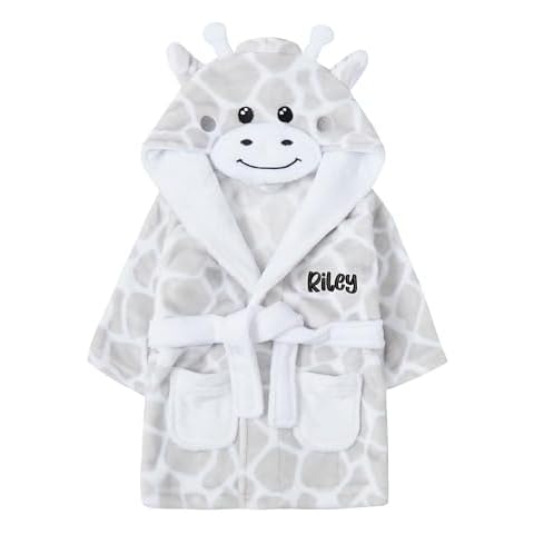 Metzuyan Personalised Giraffe Baby Robe Cover