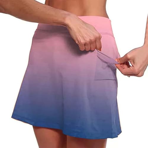 Skorts for Woman Cute Elastic Tennis Yoga Shorts Hight Waist Solid Athletic Skirts Tummy Control Skinny Joggers Pants3