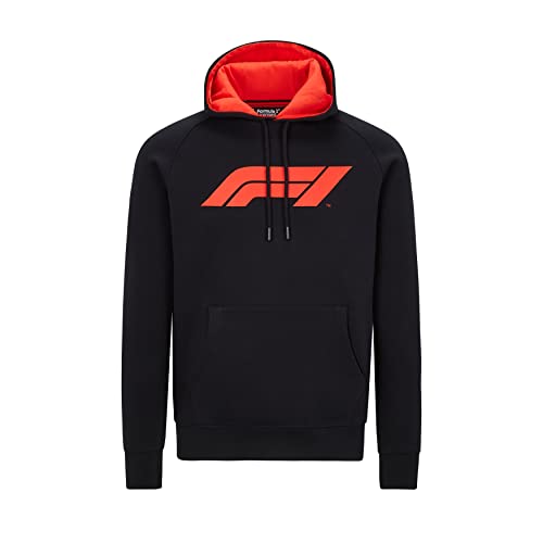 Fuel For Fans Formula 1 - Official Merchandise - Men's F1 Large Logo Hooded Sweat - Black - Size: S