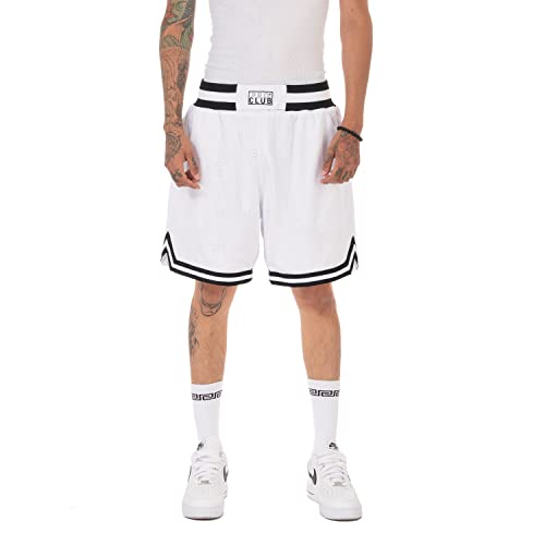 Short de basketball Pro Club blanc noir vêtement sport homme taille M