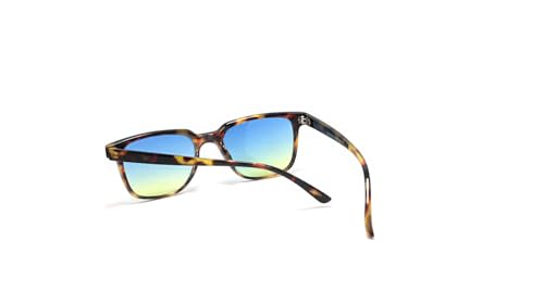 Óculos De Sol Retro Retangular Unissex Com Lentes Com Proteção Uv-400 (Tartaruga-Degradê)