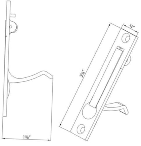 1 Pcs Pocket Door Sliding Edge Pull Satin Nickel - PLF86 | #YY27R miniatura 2
