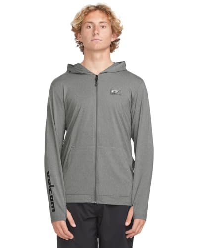 Volcom Men's Modstone Loose Fit Zip Hood UPF 50+ Long Sleeve Rashguard