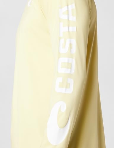 Costa Del Mar Tech Crew Performance Long Sleeve Shirt, Pale Yellow, Medium - image 6