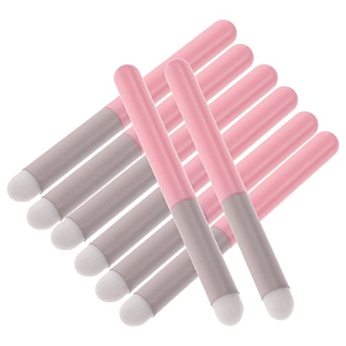 TOVINANNA 8pcs Small Round Lip Makeup Brush Lip Gloss Applicator Portable Brush for Daily Use