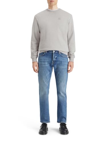 Scotch & Soda Herren Essential Badge Logo Crewneck Sweatshirt, Grey Melange, M – Ansicht 6