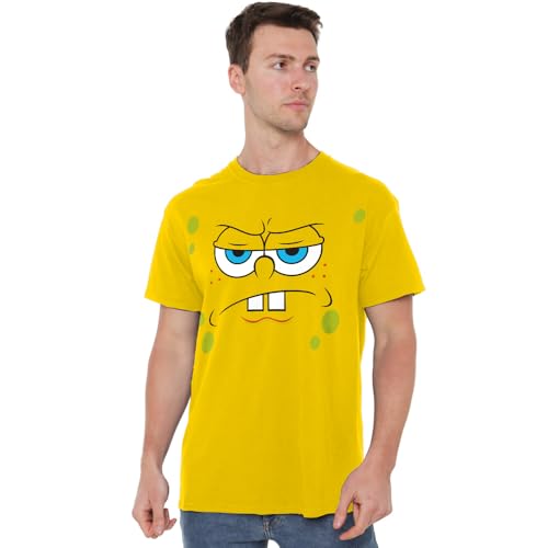 T-Shirt Spongebob Angry Face Cadeau Mixte Original pour Passionnés de Série