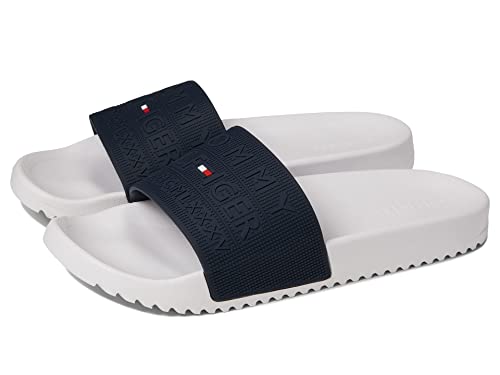 Tommy Hilfiger メンズ Roldez サンダル, ネイビー/ホワイト, 12