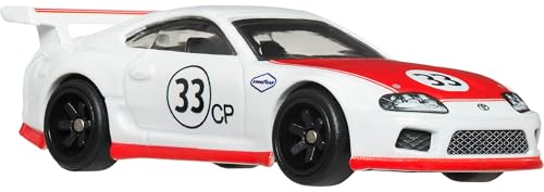 Image of Hot Wheels Premium Car Culture Toyota Supra 2-Pack of 1:64 Scale Vehicles, Unique Pairings, Real Riders Tires, Metal /Metal Chassis, Toy for Collectors