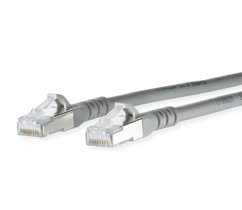 Metz Connect 1308453033-E RJ45 Patch Cable CAT 6a S/FTP 3.00 m Grey with Latch Protection, Gray