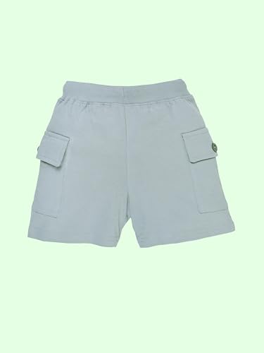 Image of KiddoPanti Boys 100% Cotton Knitted Above Knee Length Basic Cargo Shorts
