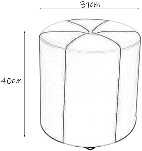 Pouf rond jaune petit banc gain de place pour studio - 3