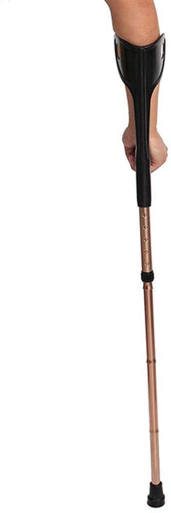 Muletas de antebrazo Muleta de Codo Plegable Ajustable Aleación de Aluminio Codo de Cuatro Pliegues Codo de muleta de antebrazo Muletas Plegables ultraligeras Asistencia de Altura Ajustable de