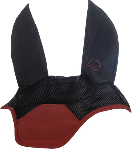 HKM Sports Bonnet anti mouches Bordeaux Cheval