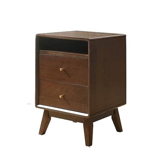 Table de chevet rustique bois et 2 tiroirs pour chambre ordonnée et pratique - 2