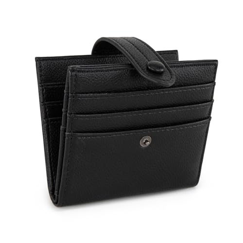 Image of Montana West X Wrangler Small Black Wallet for Woman Ladies Girls Slim Thin Bifold Card Cases & Money Organizers RFID Lining and Zipper Coin Pocket
