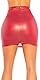 Koucla Minirock Wetlook Lederlook Optik Rock (Dunkelrot, S)