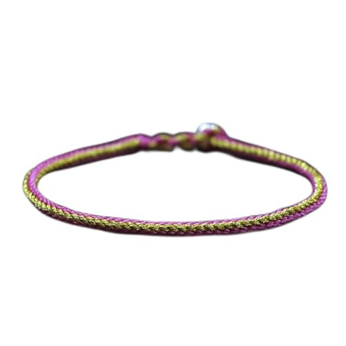 Bracelet de perles rose et cordon chance pour le couple