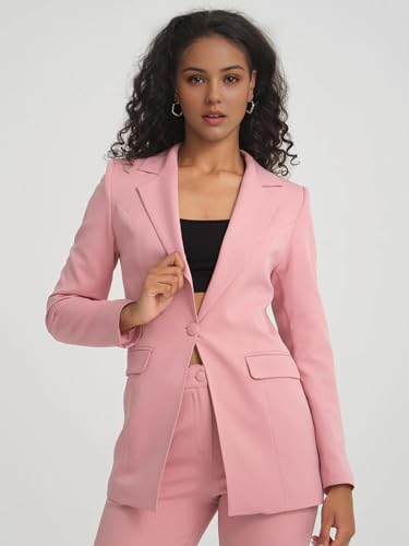 TIANMEI Womens Suits 2 Pieces Blazer Set Official Business Suit for Women Lady Slim Fit Womens Tuxedo Casual Blazer Pants2