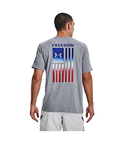Under Armour Herren T-Shirt Freedom Graphic Short Sleeve (035) Steel Light Heather/Royal, Größe 3XL – Ansicht 2