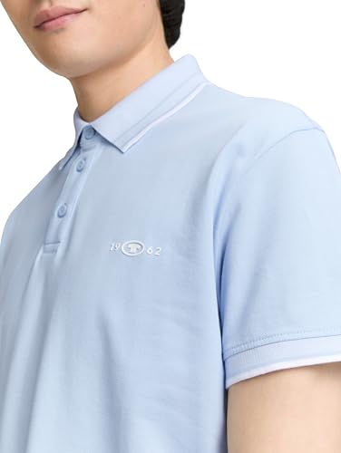 Tom Tailor Herren 1045629 Poloshirt, 13302 - Light Metal Blue, XS EU 4
