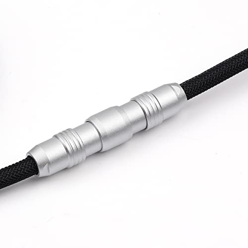 Image of EPOMAKER Upgraded Coiled Type-C Aviator USB Cable, USB A to Type C Detachable Gaming Keyboard Cable for Mac /Win /Gamers(Black)