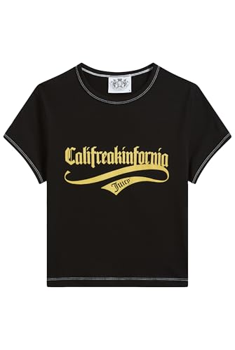 Juicy Couture Damen CALIFREAKINFORNIA T-Shirt Black S