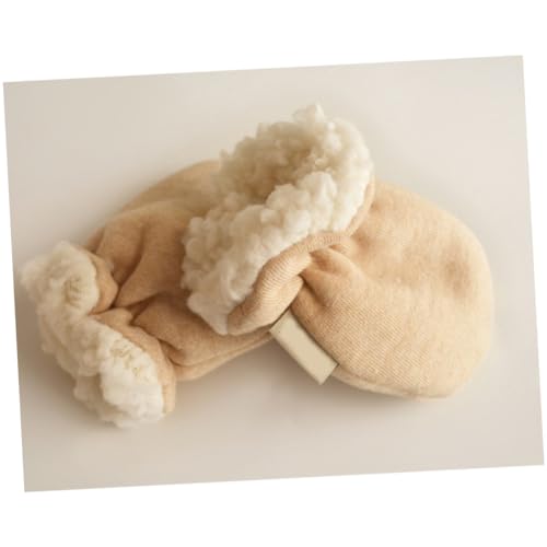 SAFIGLE Scratch Winter Gloves Thickened Cotton Mittens for Warmth Autumn Winter Light Brown Unisex Hand Covers for Boys2