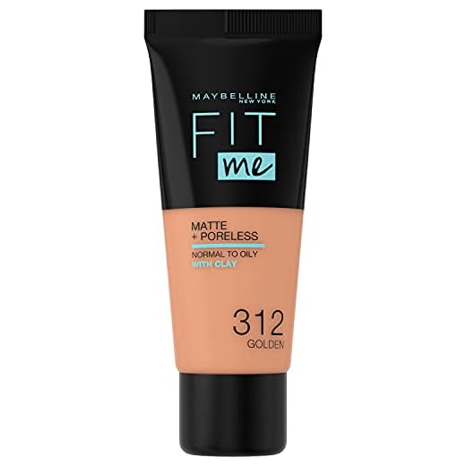 Maybelline New York, Base de Maquillaje que Calca a tu Tono Fit me! Mate y Afinaporos, Color: 312 Golden