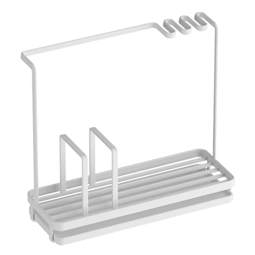 Soporte para paños de cocina para cocina, estante para fregadero de cocina, Soporte para almacenamiento de paños de cocina, Soporte de esponja para fregadero de acero al carbono para cepillos, lana de