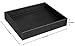 HofferRuffer Faux Leather Vanity Tray, Elegant Desktop Storage Organizer, Decorative Catchall for Perfume, Bathroom Valet, Nightstand or Dresser, Black, 10.2 x 8.4 x 1.8 Inches