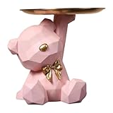 Generisch 2026 Bandeja de resina para joyas de oso, ideal para guardar joyas llaves, perfecta para el salón. (20 x 15 x 18 cm)