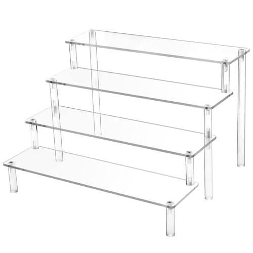 miaomiao Soporte de exhibición acrílico de 4 niveles,...