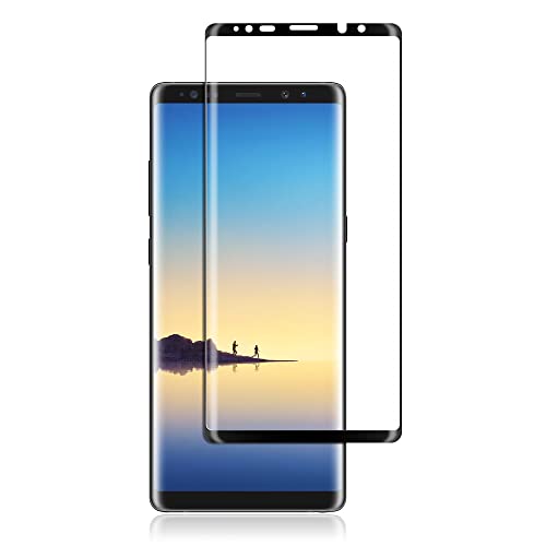 amFilm Galaxy Note 8 Gehard Glas Screenprotector Film, Volledige Dekking (3D Afgerond) Kogelvrij Glass Beschermfolie Schermbeschermer met Dot Matrix-Technologie voor Samsung Galaxy Note 8 (Zwart)