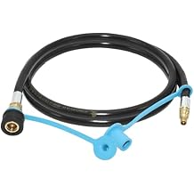 Flame King RV, Van, Trailer, Dual Quick Connect Hose, LP Gas Only, 72 Inch, 1/4 Inch ID - 100395-72 , Black