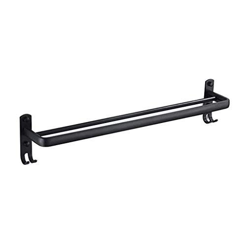 Barre de serviette noire pour organiser votre salle de bain moderne ou suspendre vos torchons