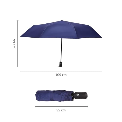 Image of SIEPASA Automatic Open Close Compact Travel Umbrella with Wind Vent Umbrella big size Lightweight Windproof Folding for men Women