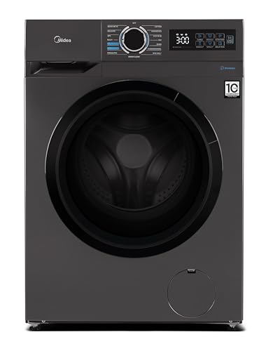 Midea 7Kg Front Load Washing Machine 1200 RPM Power Mix with Drum Clean 15 Programs BLDC Inverter Motor Titanium MF110W70B/T-GCC
