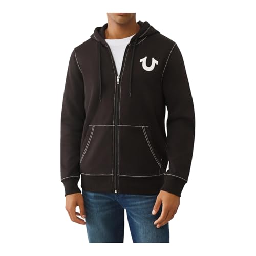 Amazon.com: True Religion Men's Floating Horseshoe Zip Hoodie