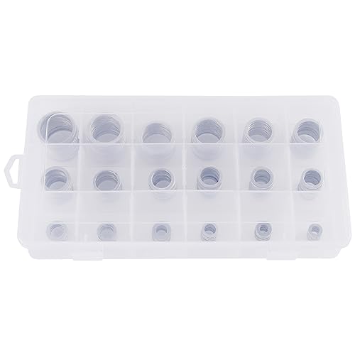 Image of 270pc Oil Drain Plug Crush Washer Assortment Kit 6-24mm Aluminum Universal | Gasket seal set 8mm 10mm 12mm 14mm 16mm 18mm 20mm 22mm sizes car truck motorcycle shop service box by AUTOMAJOR
