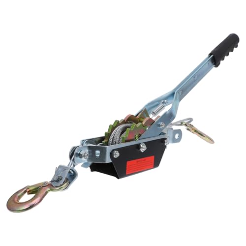 GETAJGHSD スチールローププーラー 手動ウインチラチェットツール デュアルフック設計 コンパクトパワープーラー 荷締め作業用ロープ締付機 輸送 物流機器