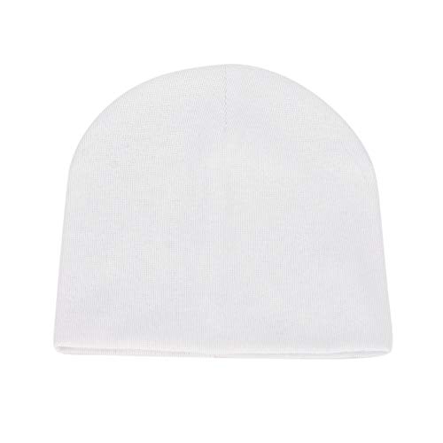 MK MATT KEELY Bonnet en Coton pour bébé de 0 à 3 Mois - Yellow + White + Pink - X-Small