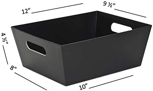 Gift Basket Making Kit And Supplies - Do It Yourself Diy Build Your Own Gift Basket Matching Supplies Market Tray Basket Cellophane Bag Shredded Crinkle Paper Ribbon Pull Bow (Black And Gold, X-Large) #TOP2