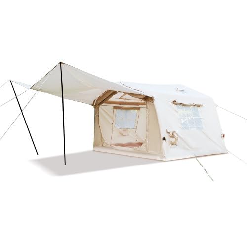 Carpa Inflable para Camping con Toldo, para 4-6 Personas