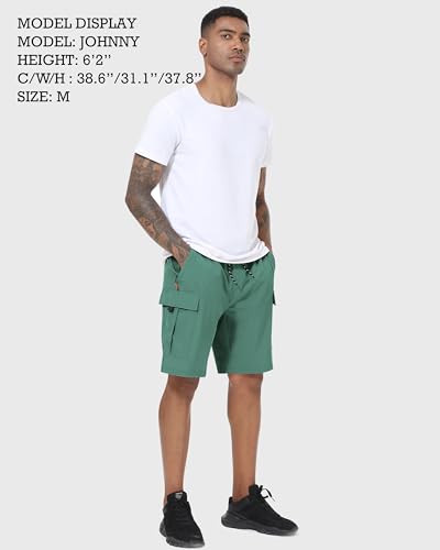 Image of Men's Cargo Shorts Quick Dry Lightweight Stretch Hiking Shorts for Men with 5 Pockets No Lining