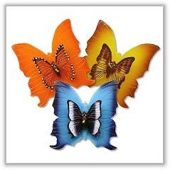 Double Butterfly Floating Candles - 3½" Long - (Set of 3)
