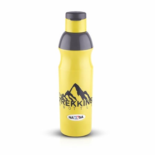 Image of Nayasa Trekking 700ml Water Bottle | BPA-Free Insulated Plastic Inner | Leak-Proof Twist Cap | For Office, School, Gym, Travel, and Outdoor Use | Green